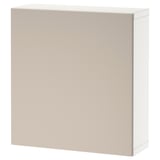 BESTÅ Combinación mueble de almacenaje, blanco/Lappviken beige, 60x22x64 cm