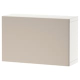 BESTÅ Combinación mueble de almacenaje, blanco/Lappviken beige, 60x22x38 cm