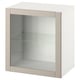 BESTÅ Combinación mueble de almacenaje, blanco/Sindvik beige, 60x42x64 cm