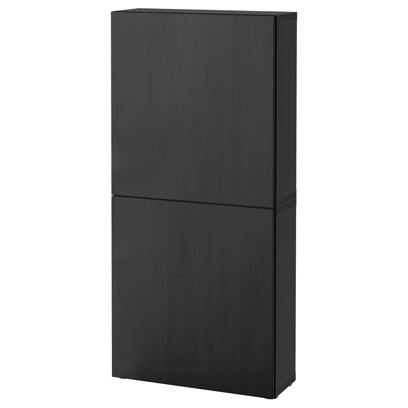 KEAHAページ BESTÅ Estante con puertas, negro/Lappviken negro, 60x22x128 cm