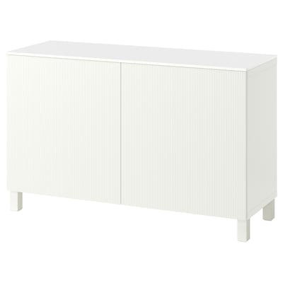 BESTÅ Gabinete, blanco/Förvaltare blanco, 120x42x75 cm