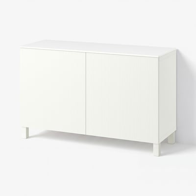 BESTÅ Gabinete, blanco/Förvaltare blanco, 120x42x75 cm