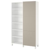 BESTÅ Gabinete, blanco/Lappviken/Stubbarp beige, 120x42x202 cm