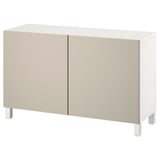BESTÅ Gabinete, blanco/Lappviken/Stubbarp beige, 120x42x74 cm
