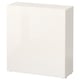 BESTÅ Gabinete, blanco/Selsviken alto brillo/blanco, 60x22x64 cm