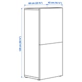 BESTÅ Gabinete, efecto roble tinte blanco/Lappviken efecto roble tinte blanco, 60x42x129 cm
