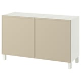 BESTÅ Gabinete, Krukmakare beige/Stubbarp blanco, 120x42x74 cm