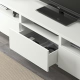 BESTÅ / LACK Rack de TV, blanco, 300x42x195 cm