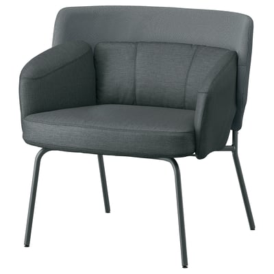 BINGSTA Sitial, Vissle Gris oscuro/Kabusa Gris oscuro