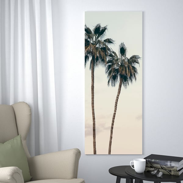 BJÖRKSTA Lienzo para cuadro, atardecer nostálgico, 56x140 cm