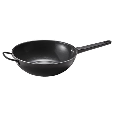 BLÅGYLTA Wok, revestimiento antiadherente/negro, 28 cm