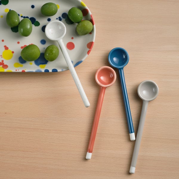 BLÅSSÄL Cuchara de té, colores variados, 13 cm
