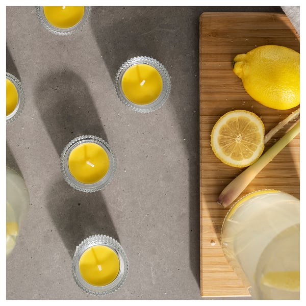 BLODHÄGG Vela aromática pequeña, limón y citronela/amarillo, 3.5 hr
