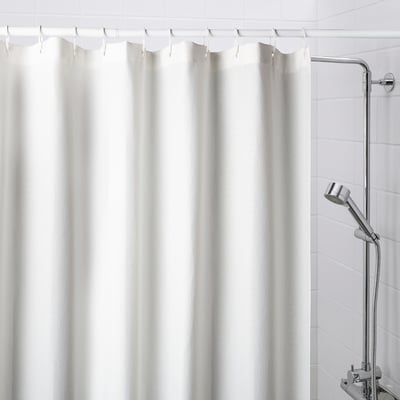 BORSTALOE Cortina de baño, blanco, 180x180 cm