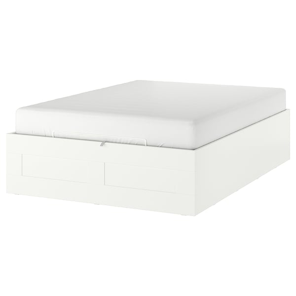 BRIMNES Cama baúl, blanco, 160x200 cm
