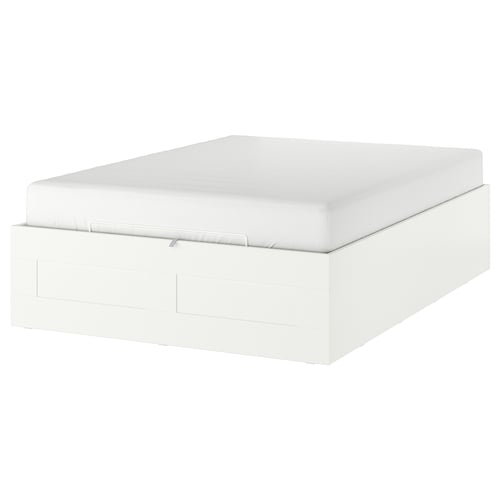 BRIMNES Cama baúl, blanco, 160x200 cm