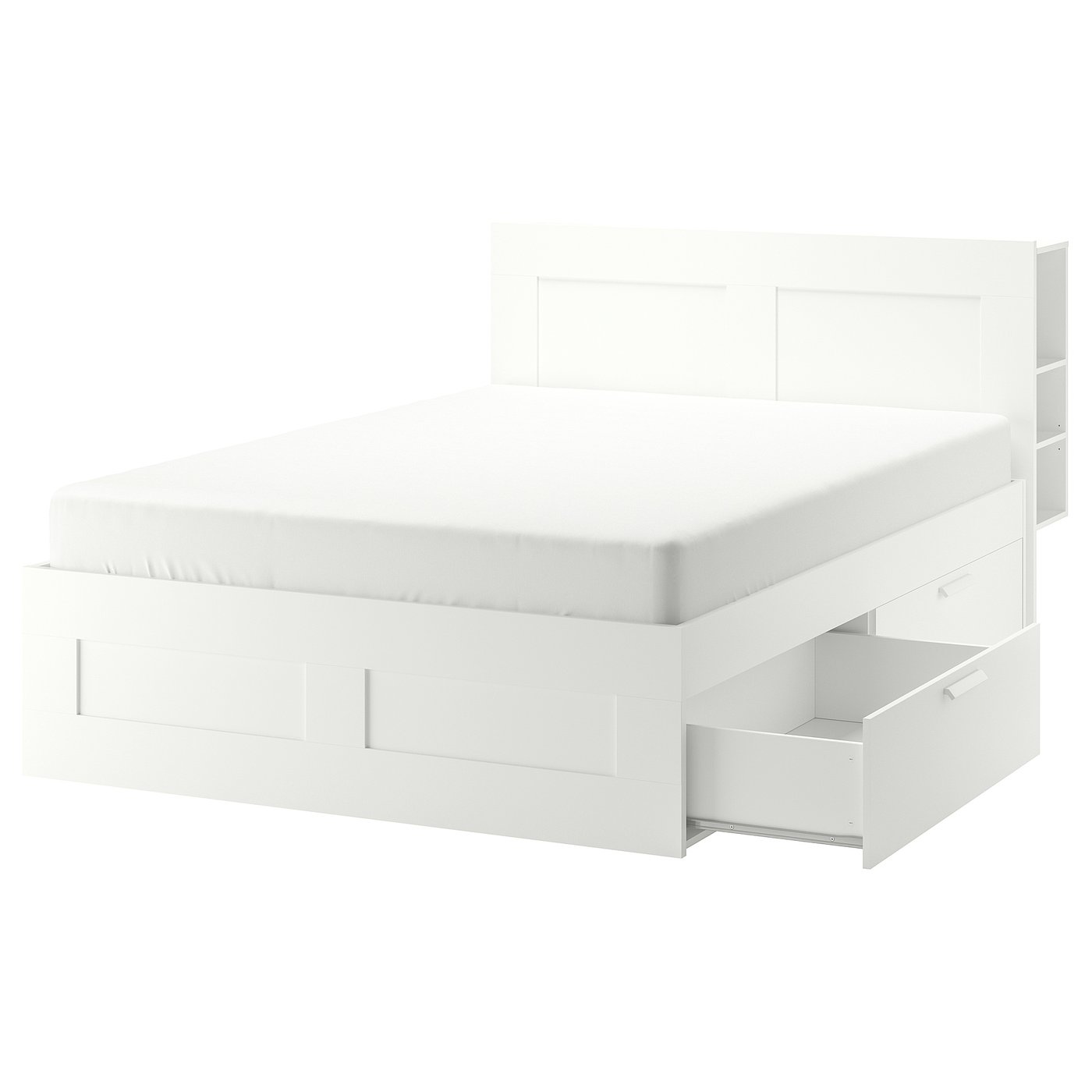 Cama con almacenaje y respaldo