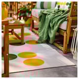 BRÖGGAN Alfombra interior/exterior, motivo lunar multicolor, 133x195 cm