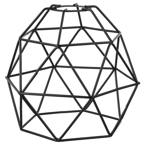 BRUNSTA Pantalla para lámpara de techo, negro, 20 cm