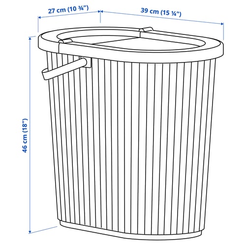 DAMMÄNG Basurero con tapa, taupe, 26 l
