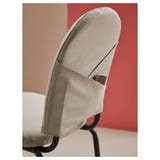 DANDERYD / EBBALYCKE Juego de comedor con 4 sillas, chapa roble blanco/Idekulla beige, 130 cm