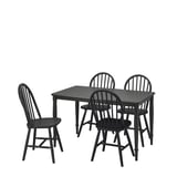 DANDERYD / SKOGSTA Juego de comedor con 4 sillas, negro/negro, 130 cm