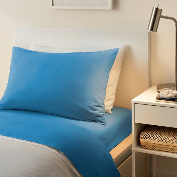 DVALA Funda de almohada, azul, 50x60 cm
