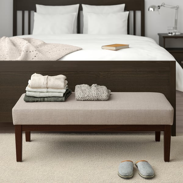 EKENÄSET Banqueta, Kilanda beige, 112 cm