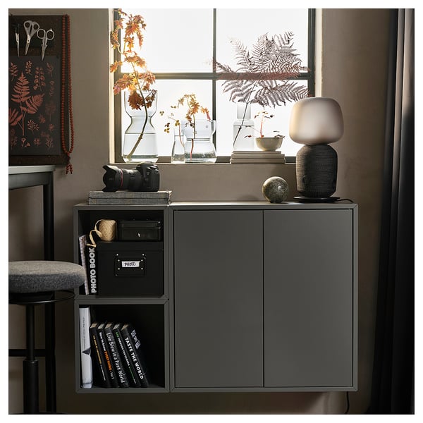 EKET Combinación mueble de almacenaje, Gris oscuro, 70x35x70 cm