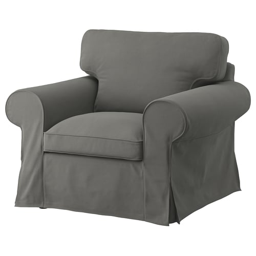 EKTORP Funda para sitial, Hakebo Gris oscuro
