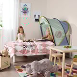 ELDFLUGA Carpa para cama, azul/verde, 70/80/90