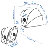ELDFLUGA Carpa para cama, azul/verde, 70/80/90