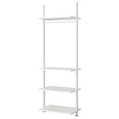 ELVARLI Combinación clóset, blanco, 92x51x222-350 cm