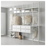 ELVARLI Combinación clóset, blanco, 262x51x222-350 cm