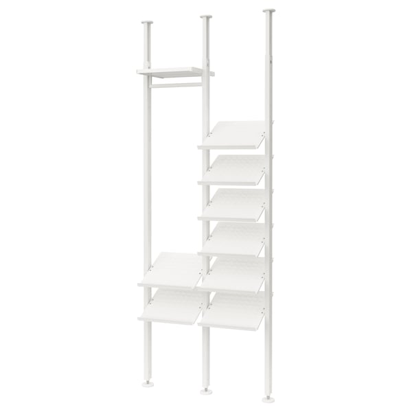 ELVARLI Combinación clóset, blanco, 95x36x222-350 cm