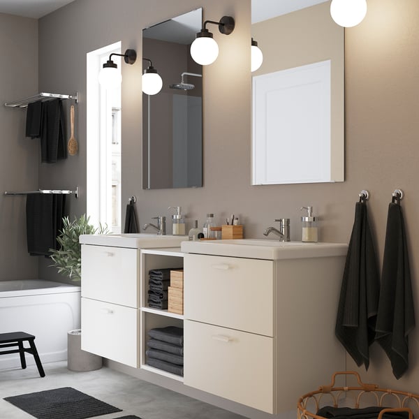 ENHET Baño, blanco, 164x43x65 cm