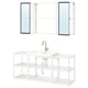 ENHET Baño, blanco, 140x43x65 cm