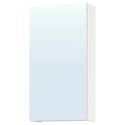 ENHET Botiquín baño con espejo y puerta, blanco, 40x17x75 cm