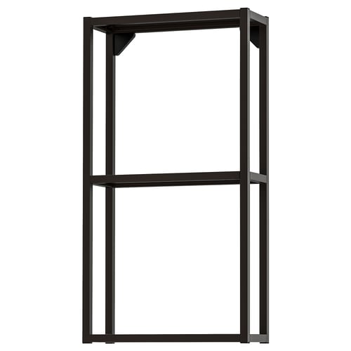ENHET Estructura mural con repisas, gris oscuro, 40x15x75 cm