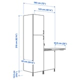 ENHET Juego de muebles para lavadero, blanco, 183x63.5x222.5 cm