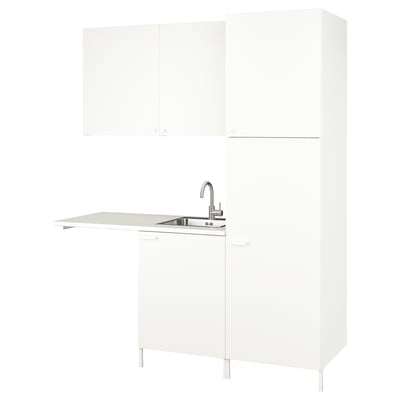 ENHET Juego de muebles para lavadero, blanco, 183x63.5x222.5 cm