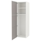 ENHET Mueble alto, 2 puertas, blanco/gris estructura, 60x62x210 cm