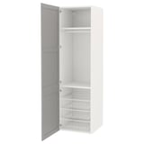 ENHET Mueble de almacenamiento, blanco/gris estructura, 60x62x210 cm