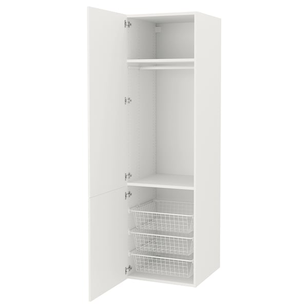 ENHET Mueble de almacenamiento, blanco, 60x62x210 cm