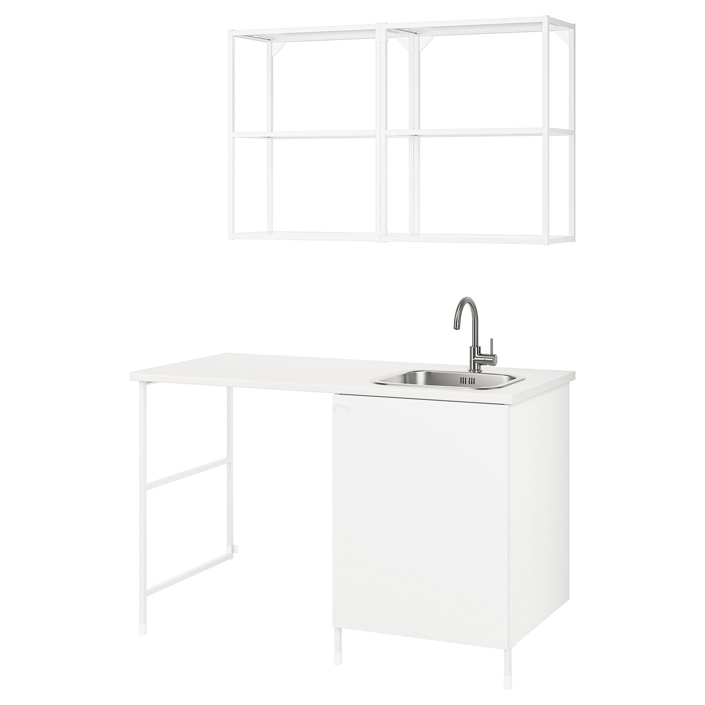 ENHET Mueble de almacenamiento, blanco, 139x63.5x87.5 cm IKEA Chile