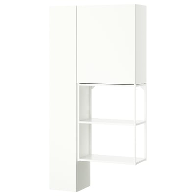 ENHET Mueble de almacenamiento, blanco, 90x32x180 cm
