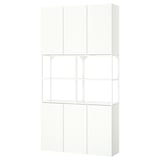 ENHET Mueble de almacenamiento, blanco, 120x32x225 cm