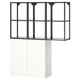 ENHET Mueble de almacenamiento, gris oscuro/blanco, 120x32x150 cm