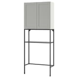 ENHET Mueble de almacenamiento, gris oscuro/gris, 80x32x204 cm