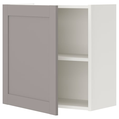 ENHET Mueble mural, blanco/gris estructura, 60x32x60 cm